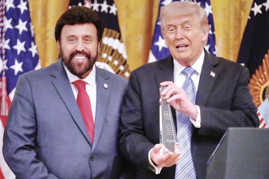 Trump presents award to Valley businessman
